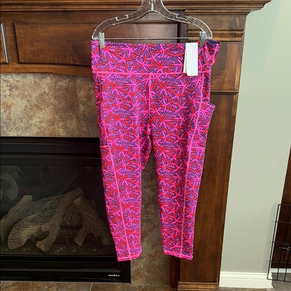 Lilly Pulitzer Weekender High-Rise Midi PassionFruit Pink Star Searching NWT XXL